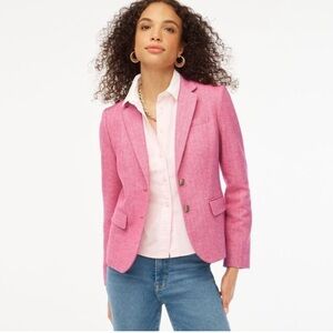 J. Crew herringbone pink wool blazer size 4